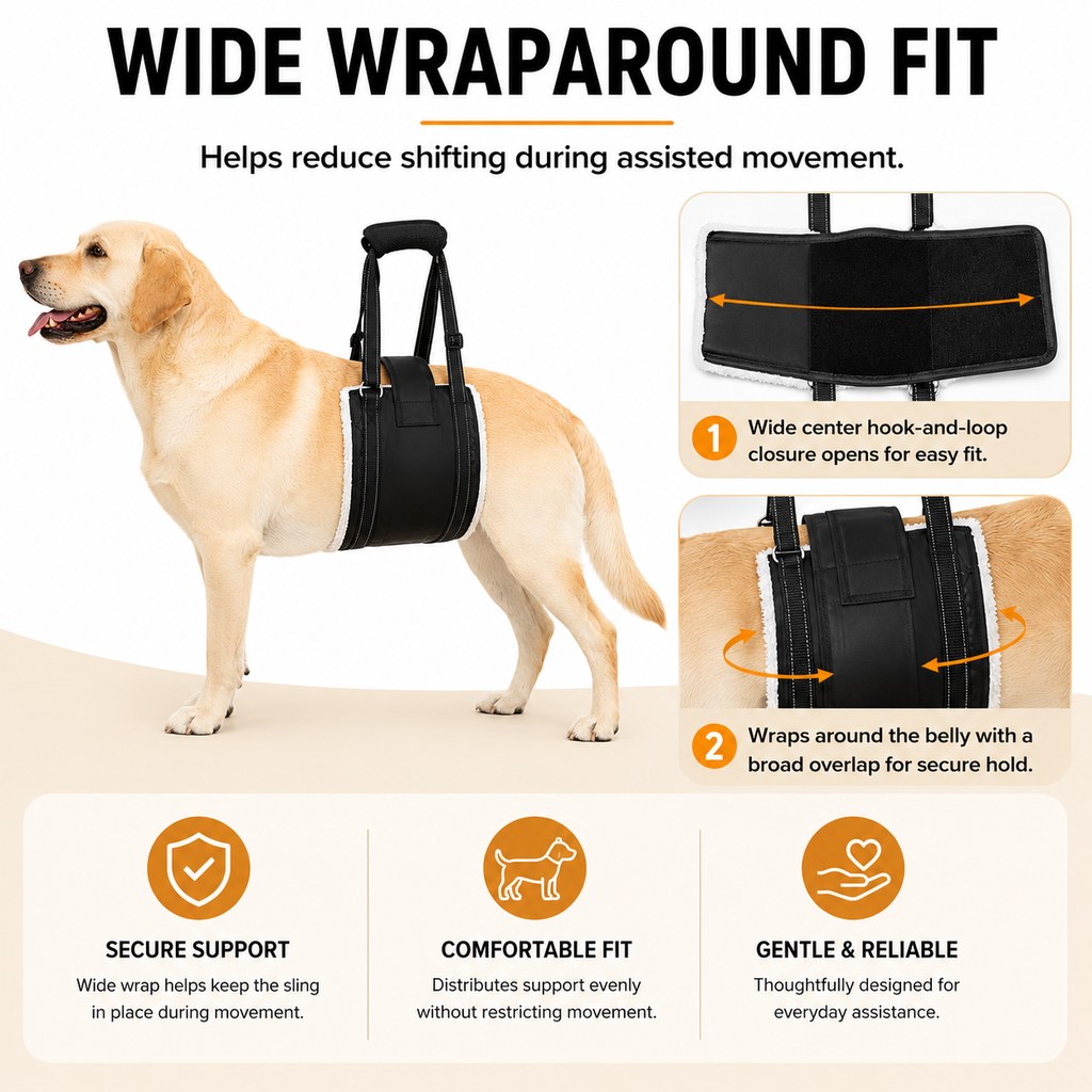 Rear Support Dog Lift Sling – Easier Stairs & Cars