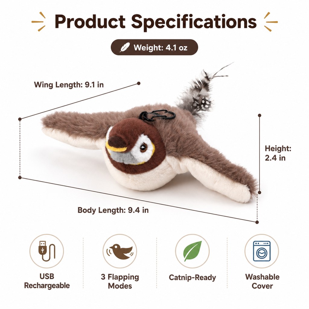 Rechargeable Interactive Cat Toy – Motion-Activated Play