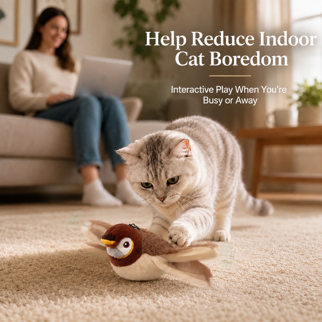 Rechargeable Interactive Cat Toy – Motion-Activated Play