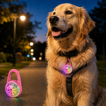 Clip-On LED Dog Safety Light – Rechargeable Night Glow