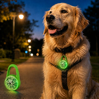 Clip-On LED Dog Safety Light – Rechargeable Night Glow