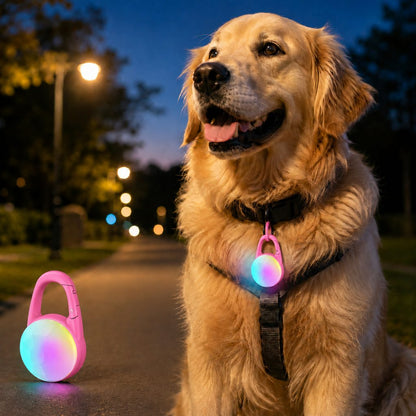 Clip-On LED Dog Safety Light – Rechargeable Night Glow