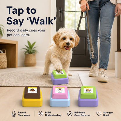 Recordable Pet Talking Buttons – Teach Your Pet to Ask