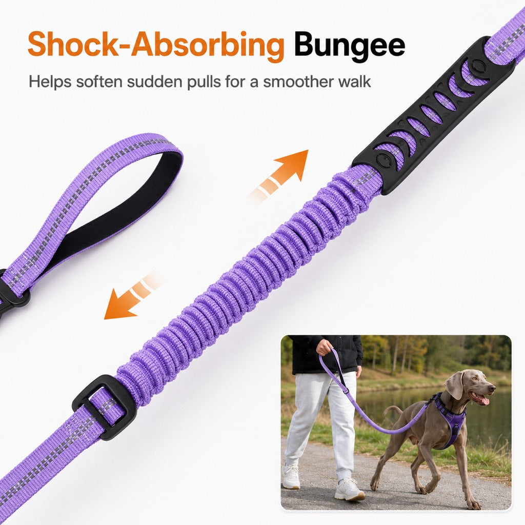 Dog Car Seat Belt Leash – Shock-Absorbing Safety