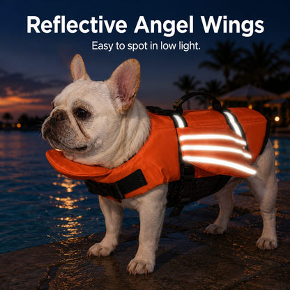 Frenchie Dog Life Jacket – Chin Float for Safe Swims