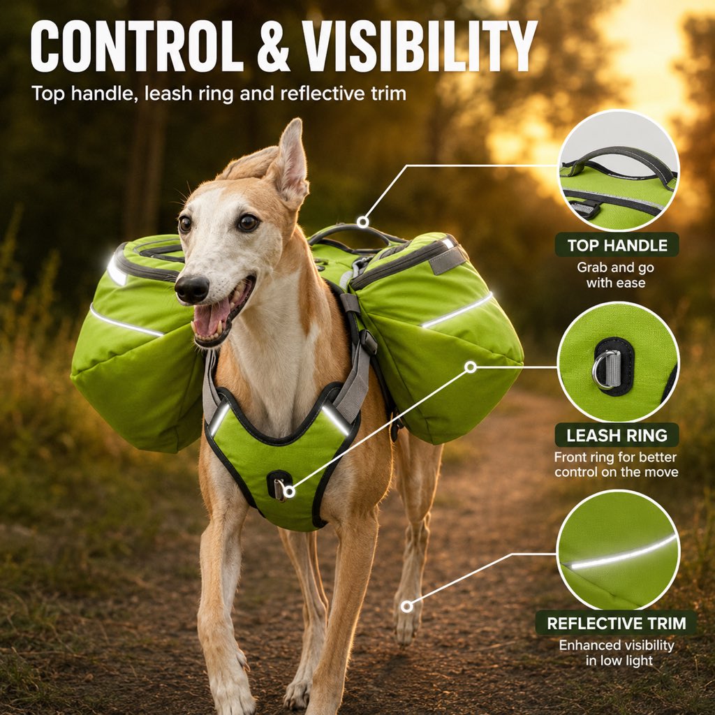 Dog Saddlebag Backpack Harness – Carry Trail Essentials