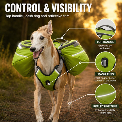 Dog Saddlebag Backpack Harness – Carry Trail Essentials