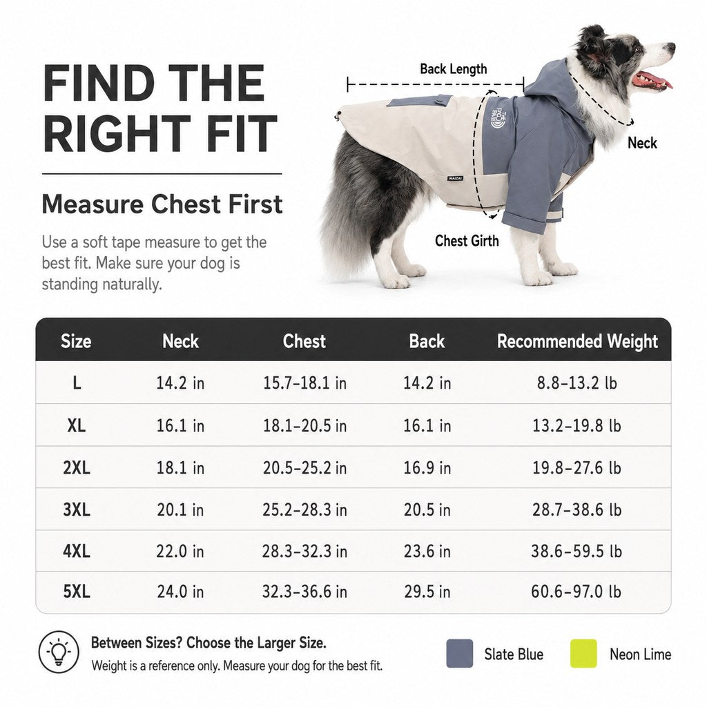 Water-Resistant Dog Windbreaker – Rain & Wind Cover