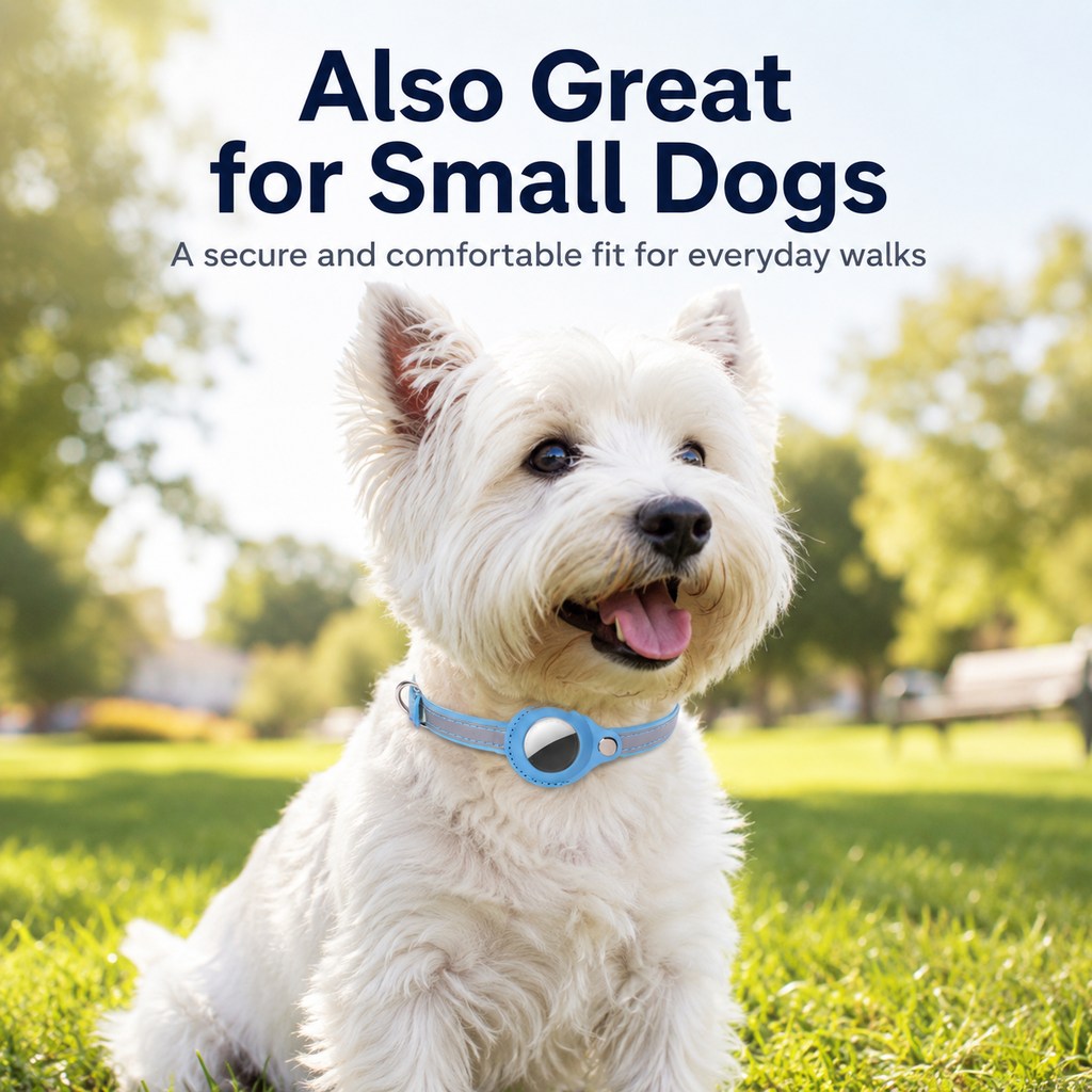 AirTag Reflective Pet Collar – Track & Stay Visible