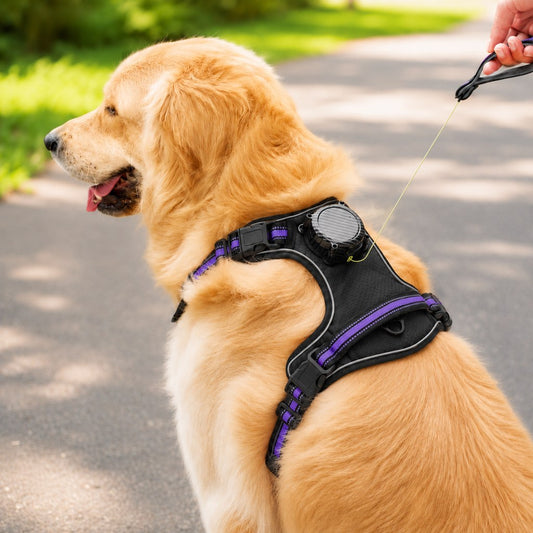 Reflective Harness with Retractable Leash – Close Control