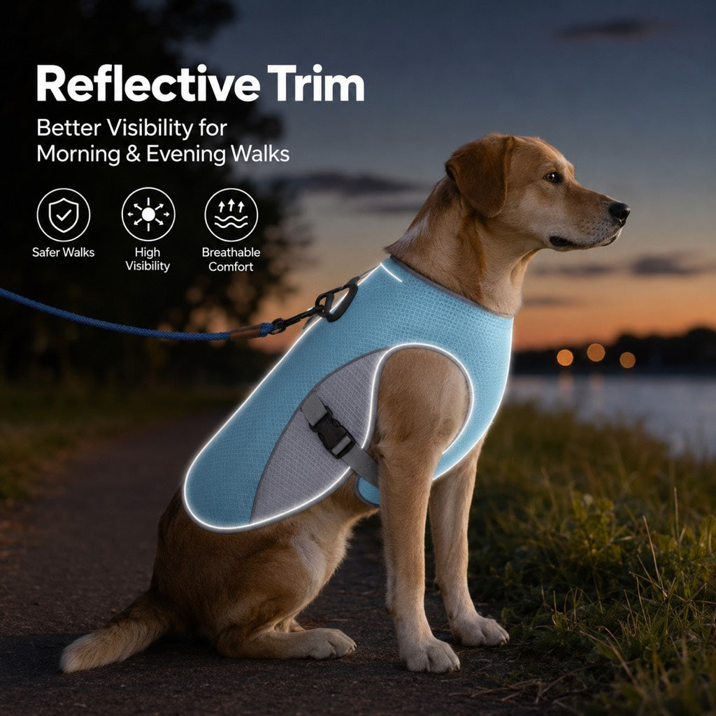 Wet-to-Cool Dog Cooling Jacket – Hot Weather Comfort