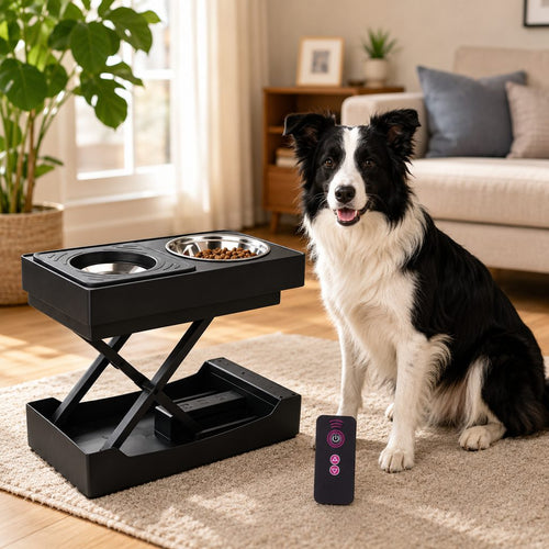 Remote-Control Dog Feeding Station – Adjustable Height