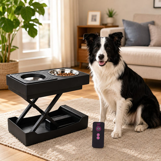 Remote-Control Dog Feeding Station – Adjustable Height