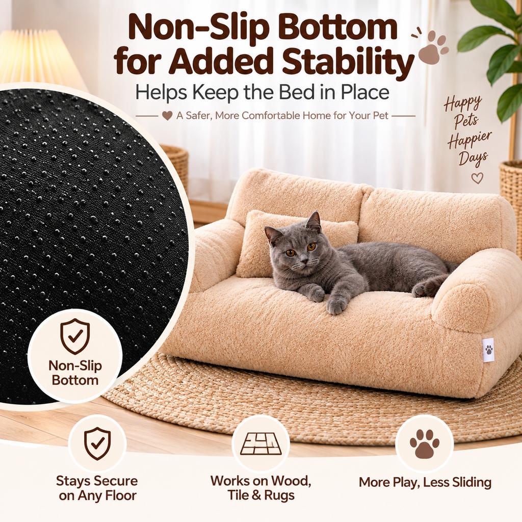 Plush Pet Sofa Bed – Removable & Washable