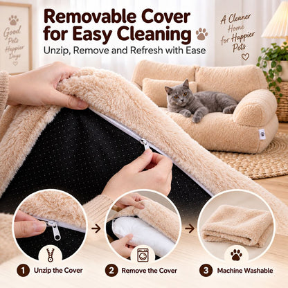 Plush Pet Sofa Bed – Removable & Washable