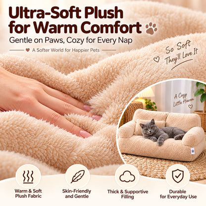 Plush Pet Sofa Bed – Removable & Washable