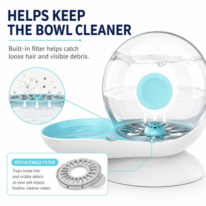 Gravity Pet Waterer 2.8L – No-Plug Auto Refill