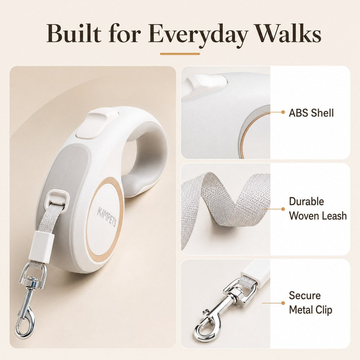 Retractable Dog Leash – Tangle-Free with One-Button Brake
