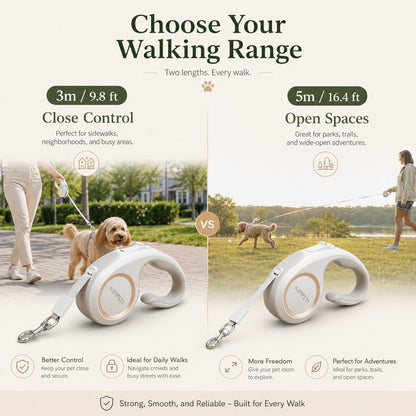 Retractable Dog Leash – Tangle-Free with One-Button Brake