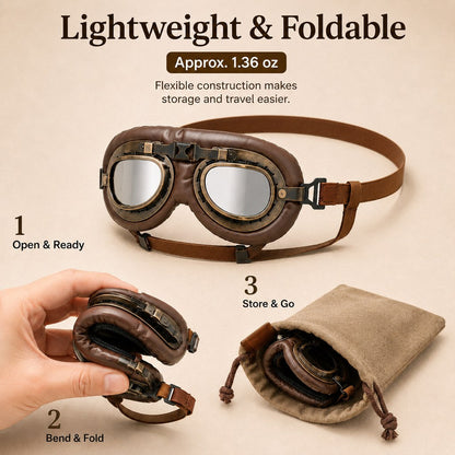 Retro Aviator Dog Goggles – Wind & Dust Shield