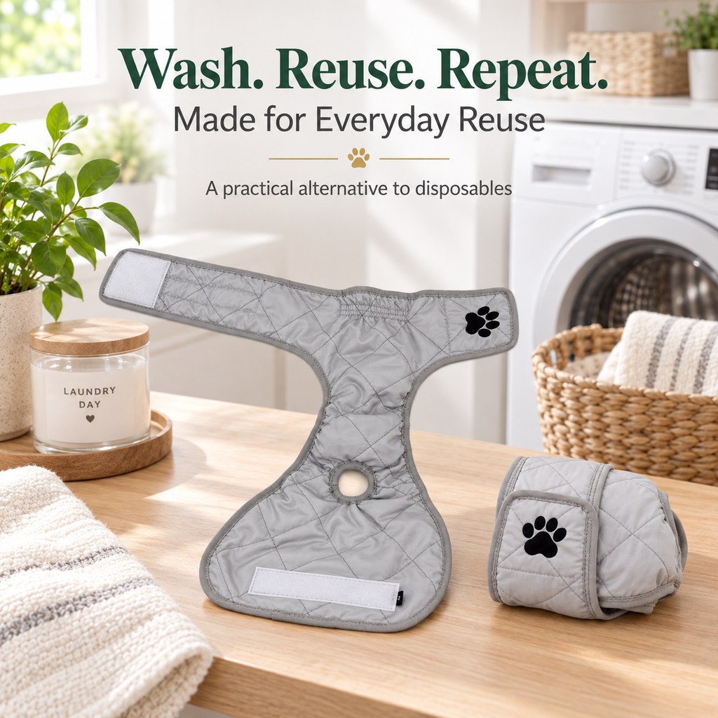 Washable Female Dog Diaper – Heat & Leak Protection