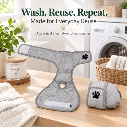 Washable Female Dog Diaper – Heat & Leak Protection