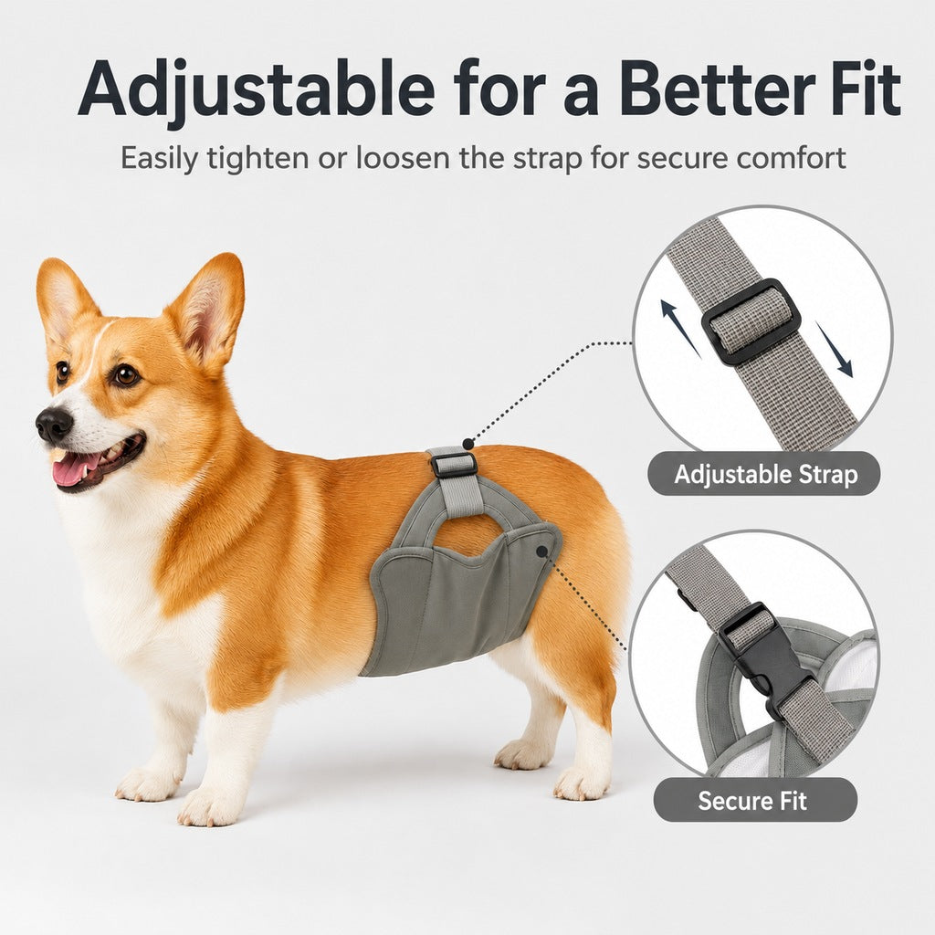 Reusable Female Dog Diaper – Adjustable & Washable