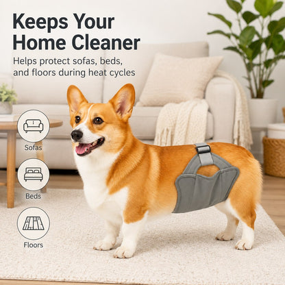 Reusable Female Dog Diaper – Adjustable & Washable