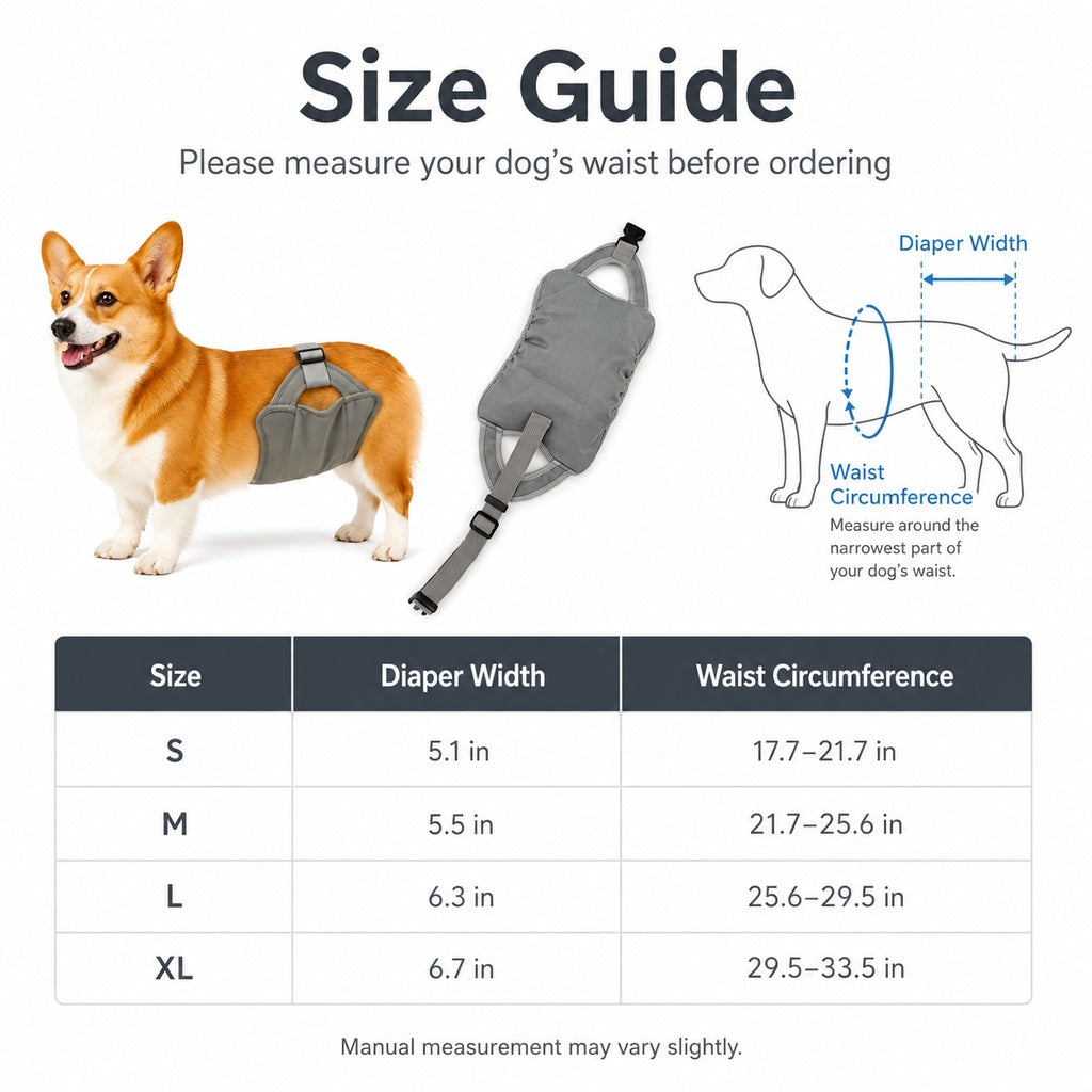 Reusable Female Dog Diaper – Adjustable & Washable