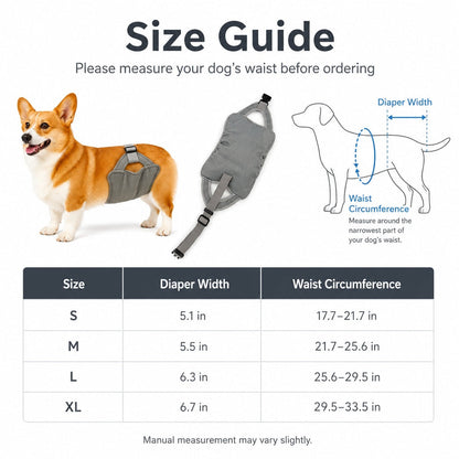 Reusable Female Dog Diaper – Adjustable & Washable