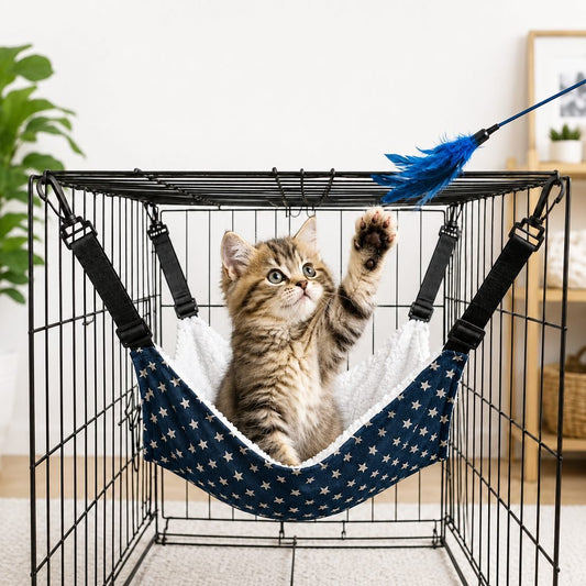 Reversible Cat Cage Hammock – Space-Saving Crate Bed