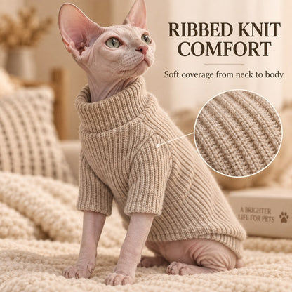 Cat Turtleneck Sweater & Sherpa Vest – Warm Layers