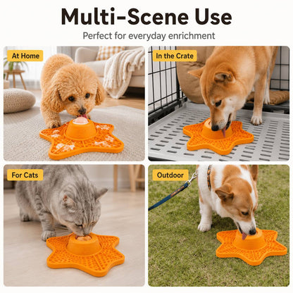 Rolling Ball Slow Feeder Lick Mat – Keeps Fast Eaters Busy