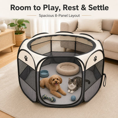 Foldable Pet Playpen – Breathable & Portable