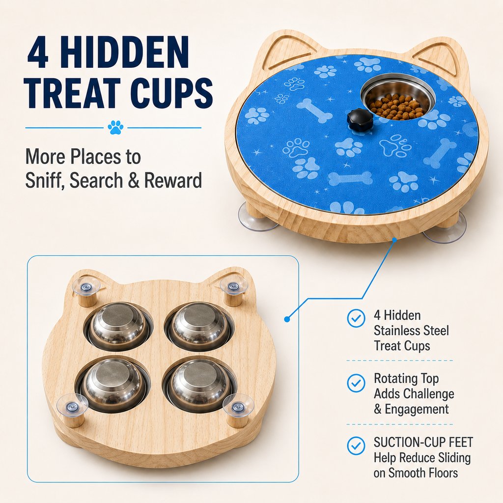 Dog Nail Scratch Board & Treat Puzzle – No Clippers