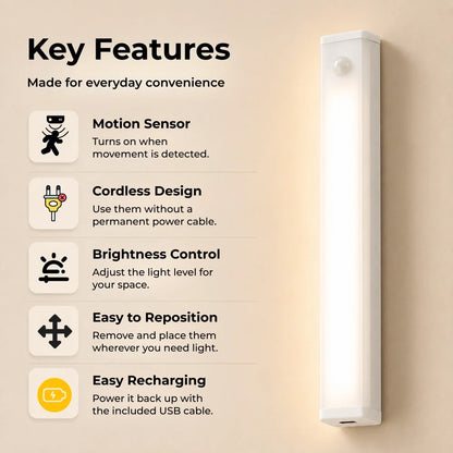 Vexlyra Motion Sensor Light Strip - 2-Pack