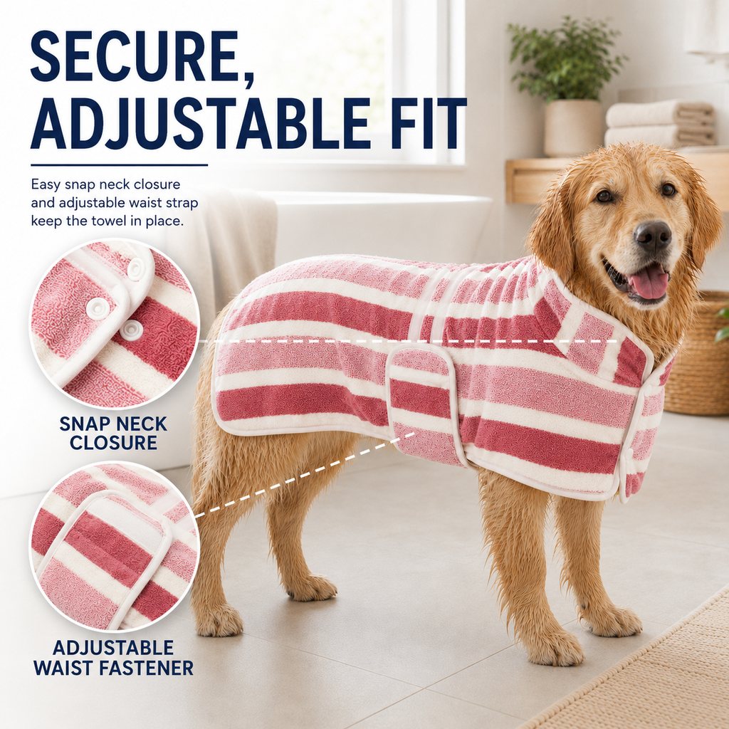 Wearable Dog Drying Towel – Hands-Free & Absorbent