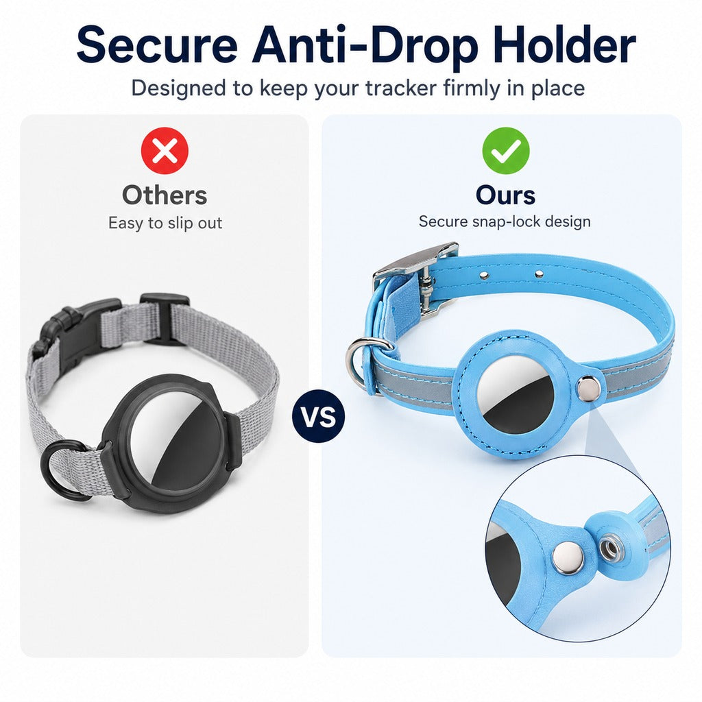 AirTag Reflective Pet Collar – Track & Stay Visible
