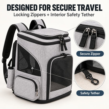 Expandable Pet Carrier Backpack – Breathable Mesh
