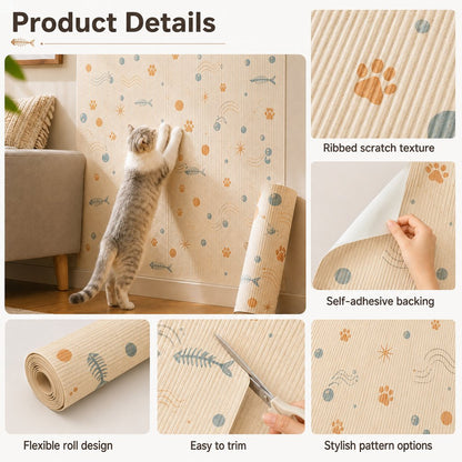 Cuttable Cat Scratch Mat – Wall & Furniture Protection