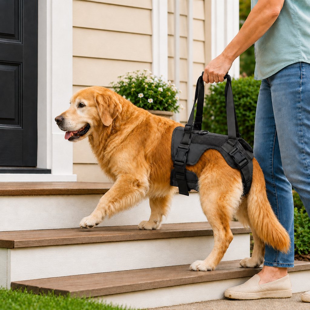Padded Dog Lift Harness – Support for Weak Hind Legs