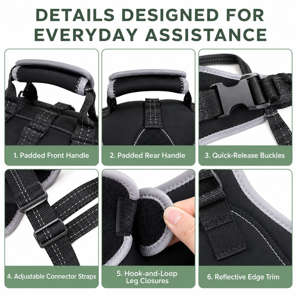 Full-Body Lift Harness – Dual Rear-Leg Support
