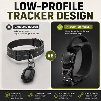 AirTag Tactical Dog Collar – Control Handle Grip
