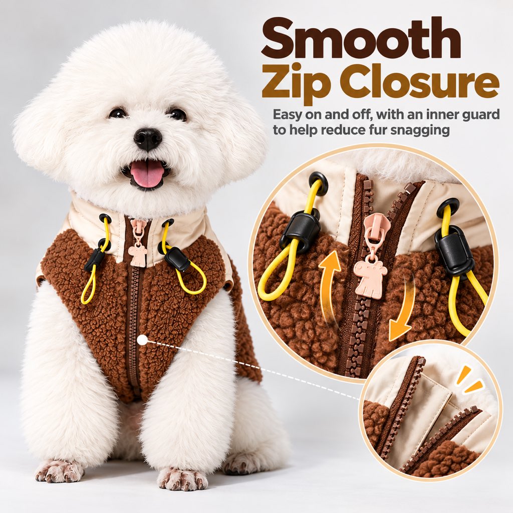 Sherpa Dog Vest – Warm with Leash D-Ring