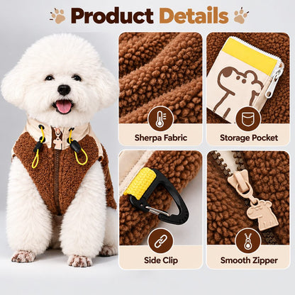 Sherpa Dog Vest – Warm with Leash D-Ring