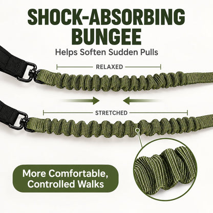 Dual Handle Bungee Dog Leash – Softer Pulls