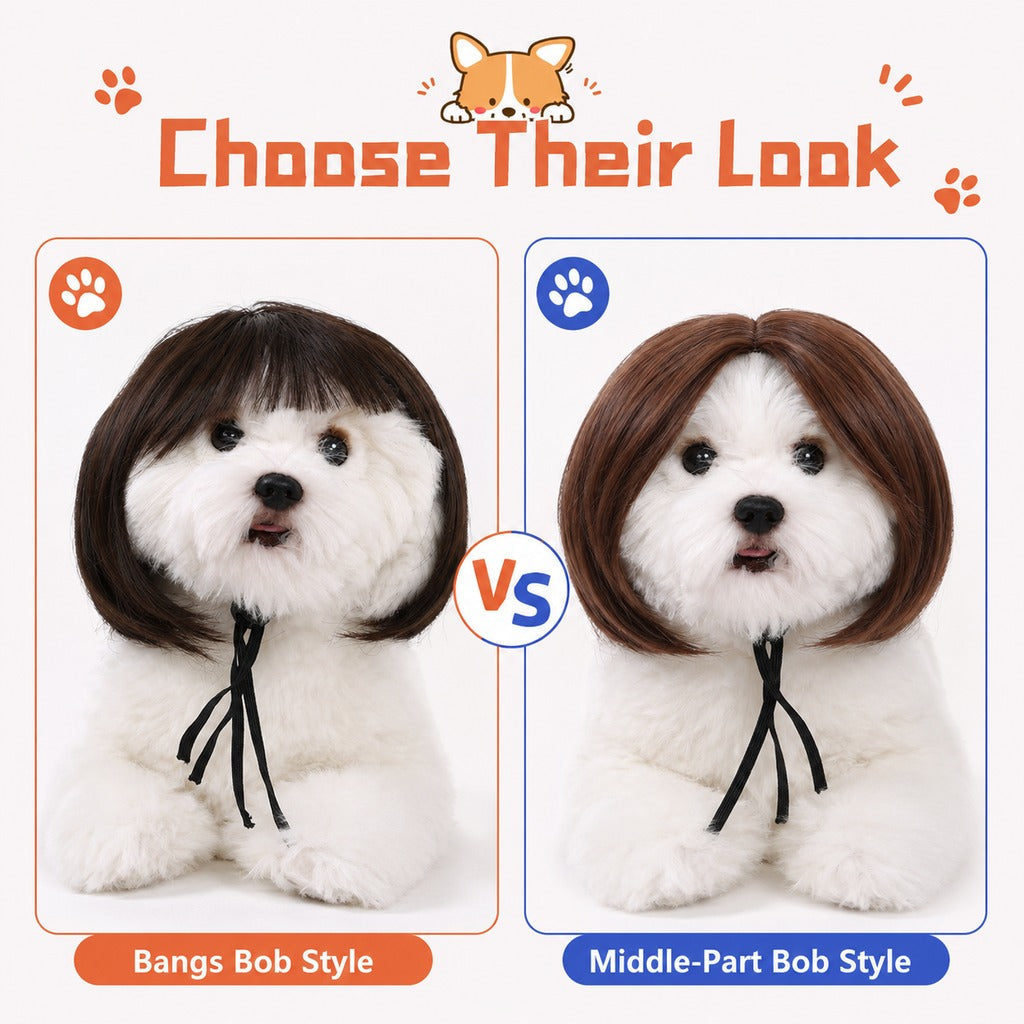 Funny Bob Pet Wig – Easy Costume Photo Prop
