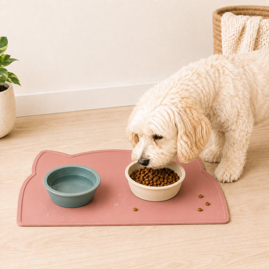 Raised-Edge Silicone Feeding Mat – Clean Floors at Mealtime