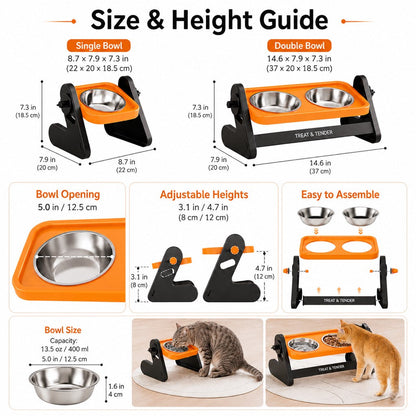 Elevated Tilted Steel Pet Bowls – Easier, Cleaner Meals