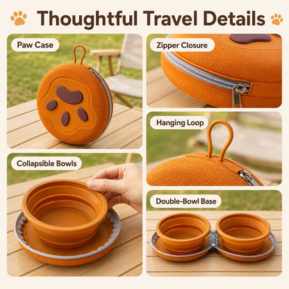 2-in-1 Collapsible Travel Bowl – Feed & Hydrate Anywhere